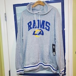NFL Team Apparel Los Angeles Rams Gray Hoodie NWT